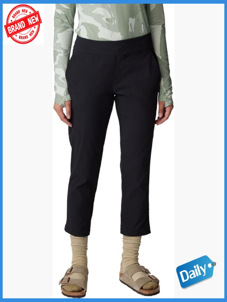 High-Rise Hiking Crop Pants With Zip Pocket, Upf 50, Anti-Odor